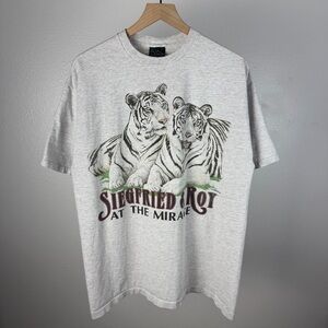 Vintage 90’s Siegfried & Roy Mirage Promo Tigers Big Cat Show Habitat T Shirt XL